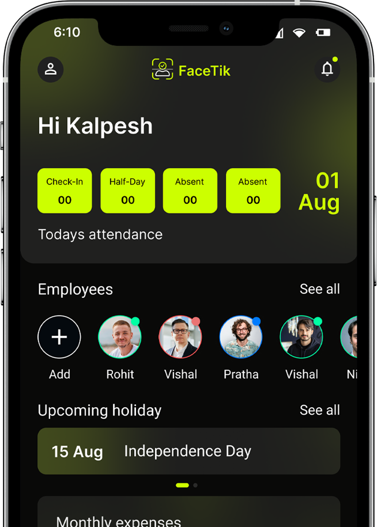 App screen