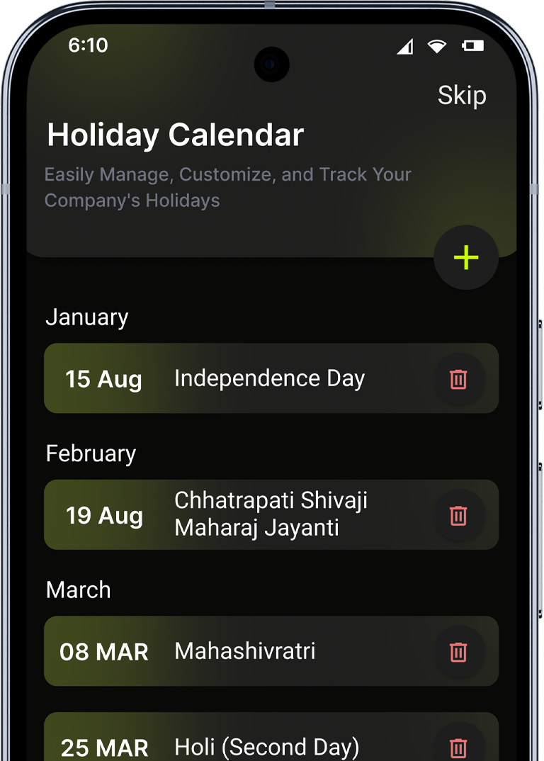 App screen
